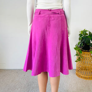 Faux Suede Flared Skirt (S)