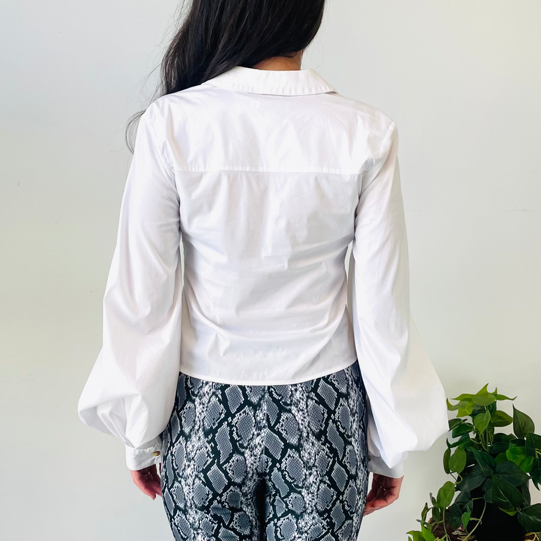 Twist Detail Balloon Sleeve Blouse (XS)