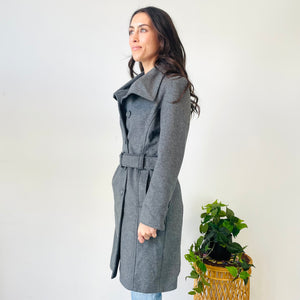 Belted Wool Blend Coat (S)