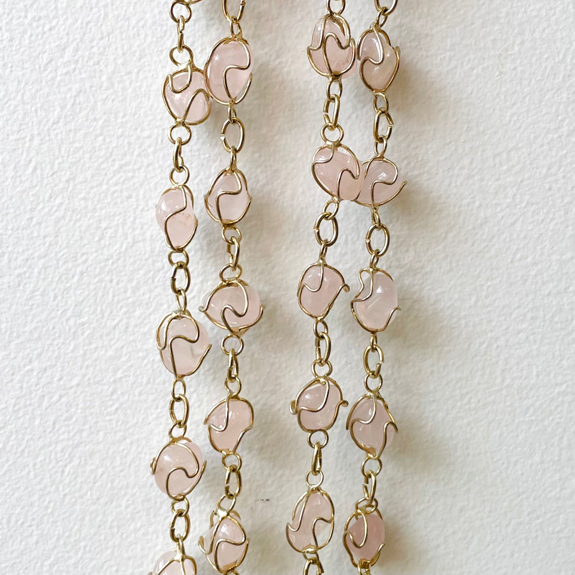 Caged Rose Quartz Necklace