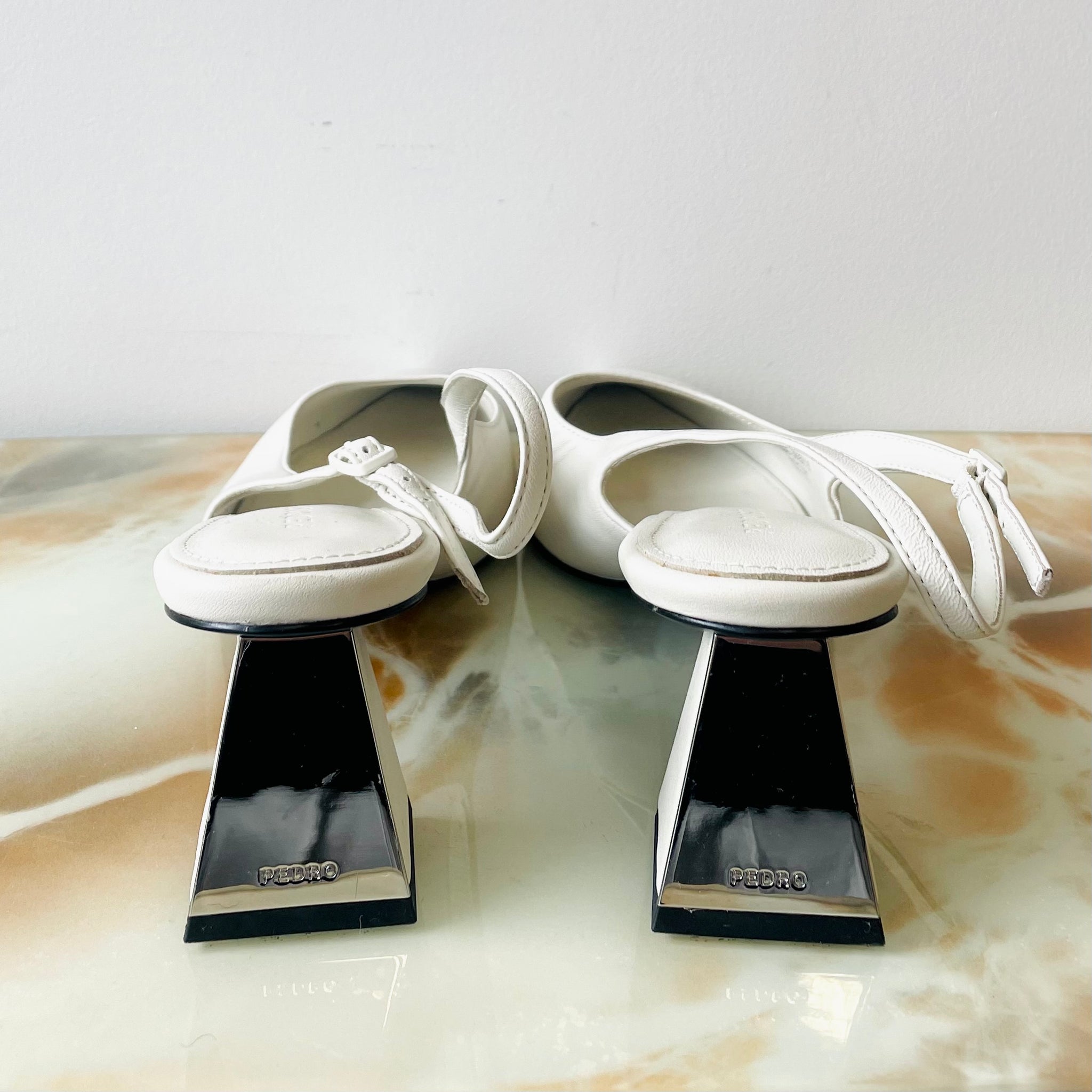 Pointed Toe Sling Back Heels (39)