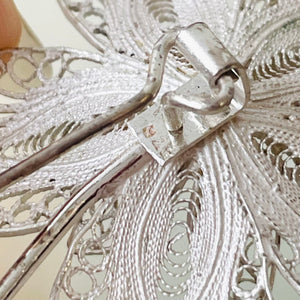 Sterling Silver Flower Brooch