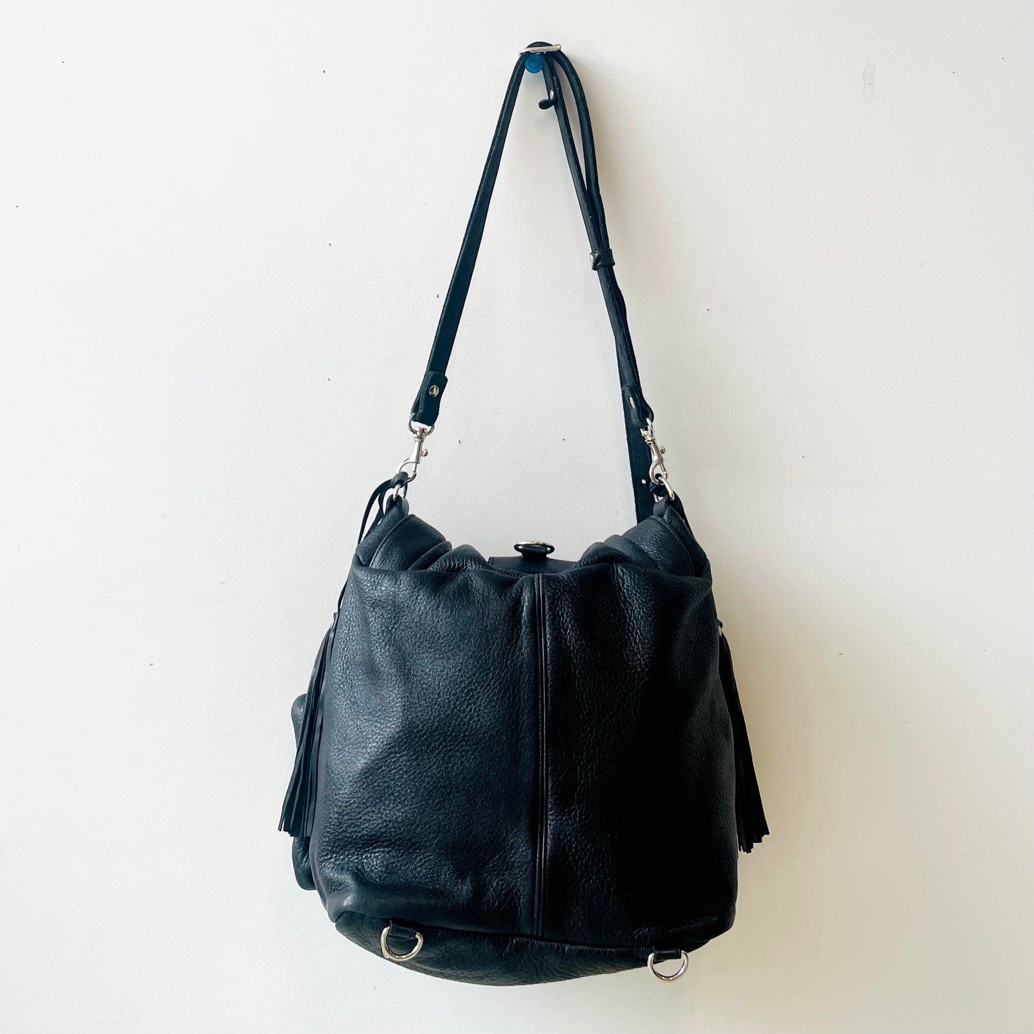 Leather Adjustable Back Pack Hand Bag