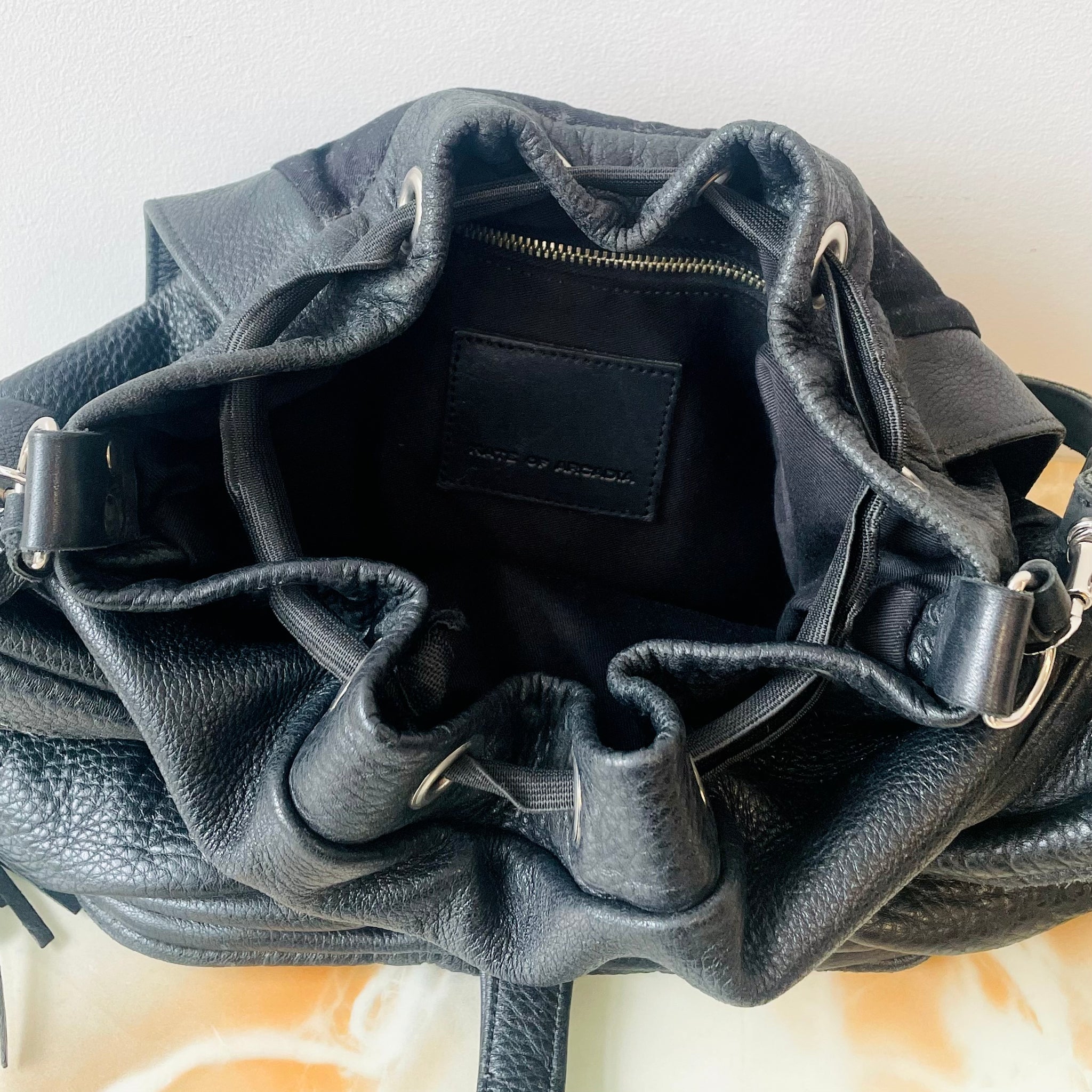 Leather Adjustable Back Pack Hand Bag