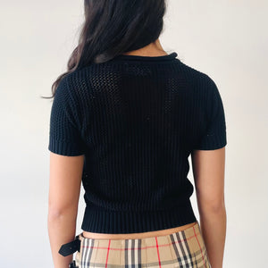 Rue Stiic Crochet Polo Tee (S)