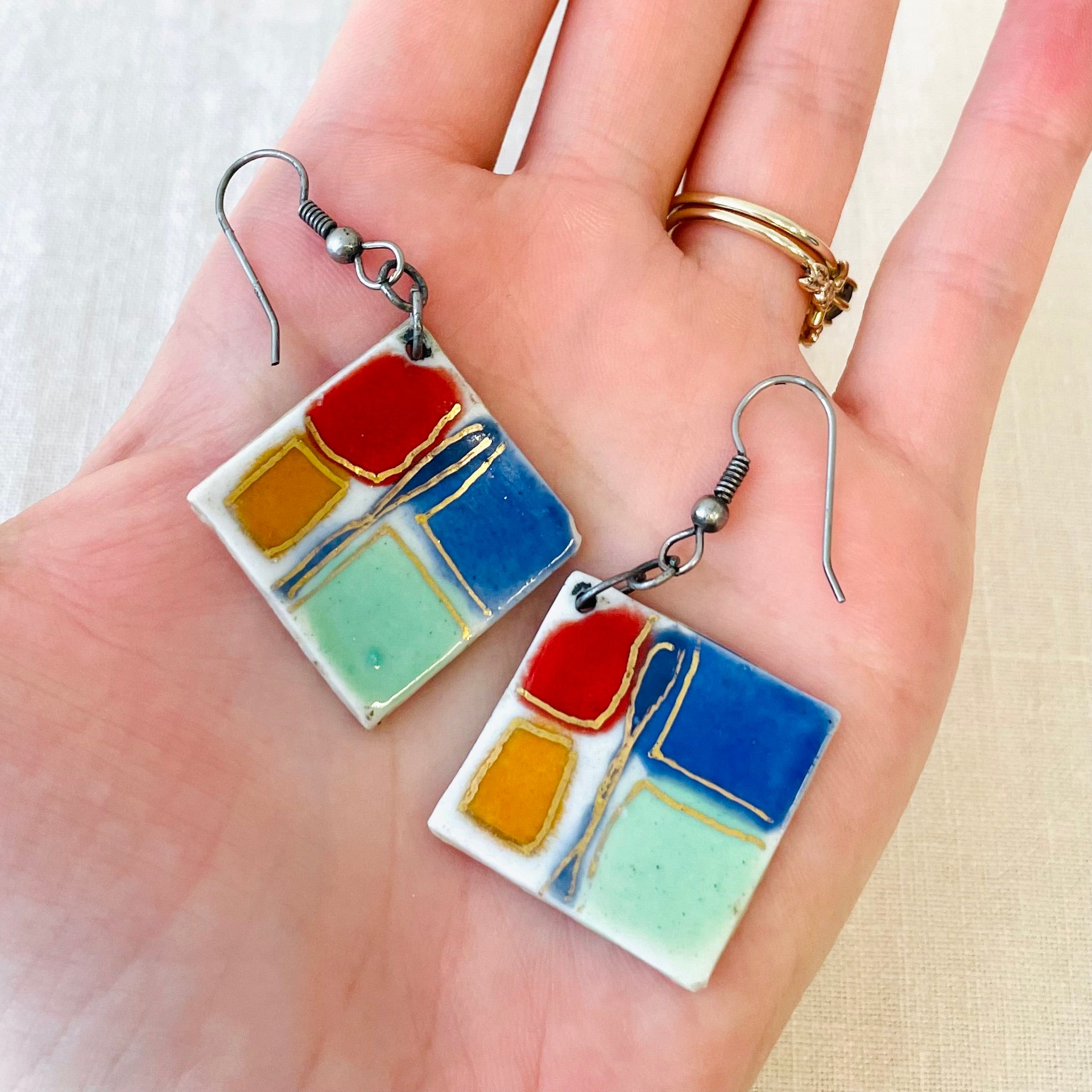 Vintage Ceramic Earrings