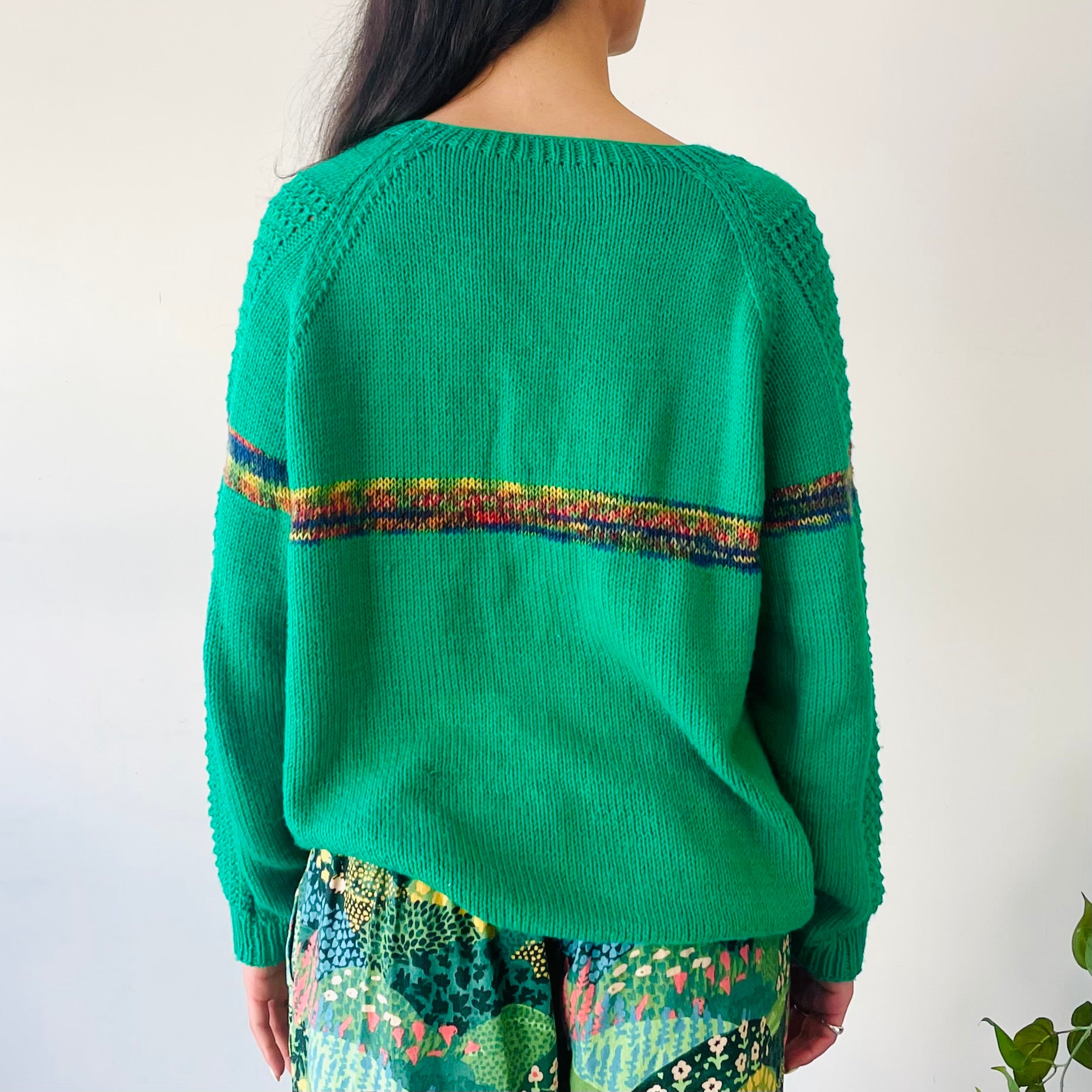 Rainbow Band Vintage Knit (L)