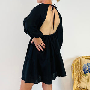 Dissh Linen Backless Mini Dress (M)