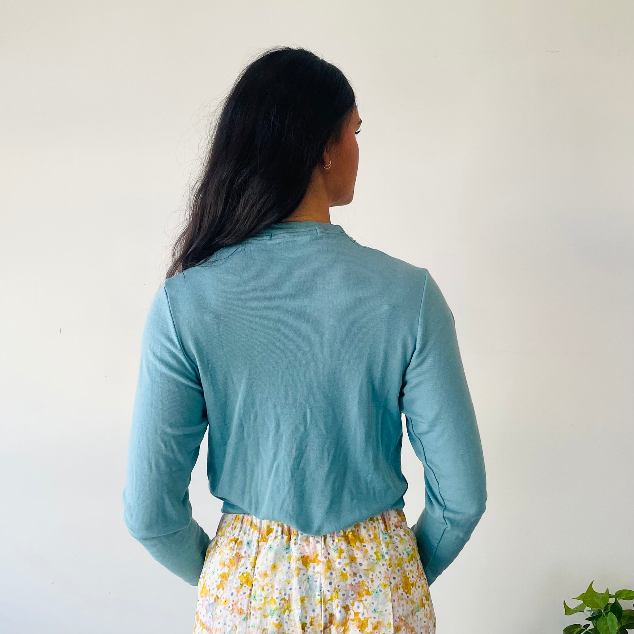 Detailed High Neck Merino Top (L)