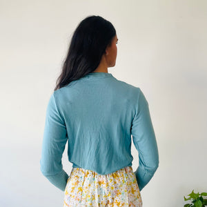 Detailed High Neck Merino Top (L)
