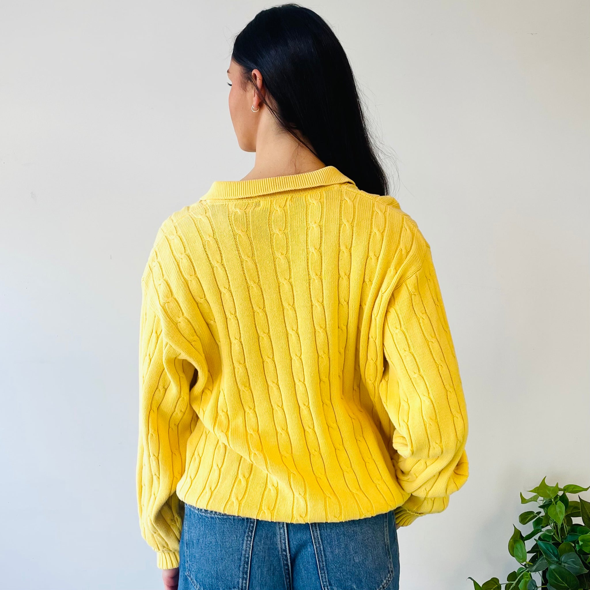 Cotton Cable Knit Sweater (L-XL)