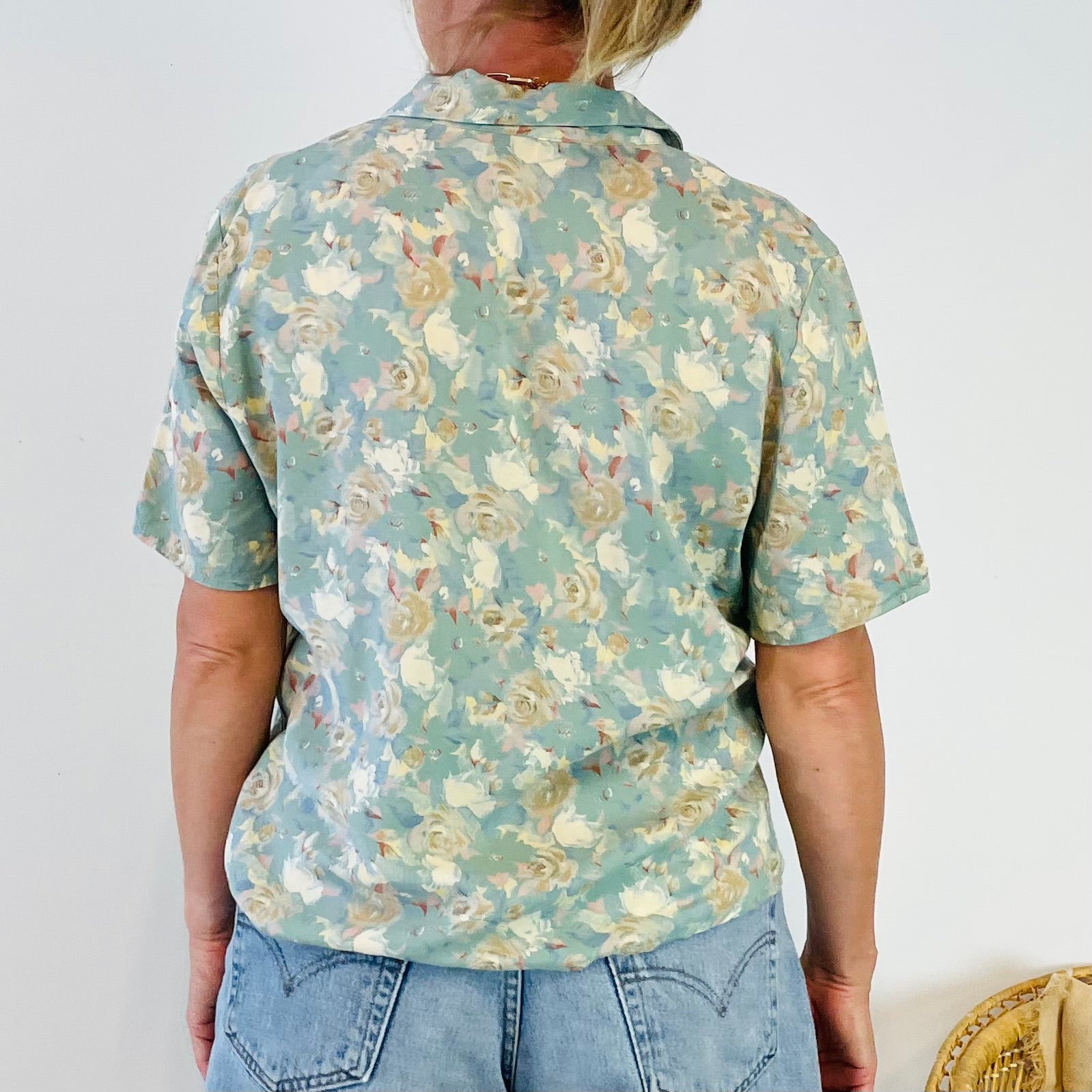 Vintage Floral Blouse (L)