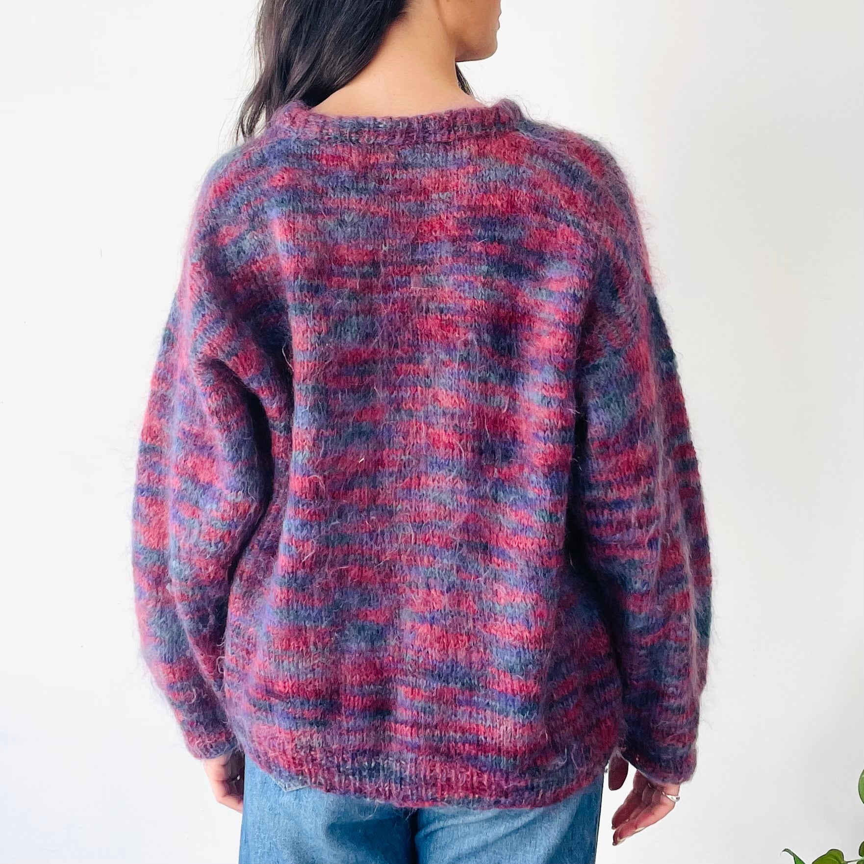 Colourful Marle Pattern Mohair Knit (L-XL)