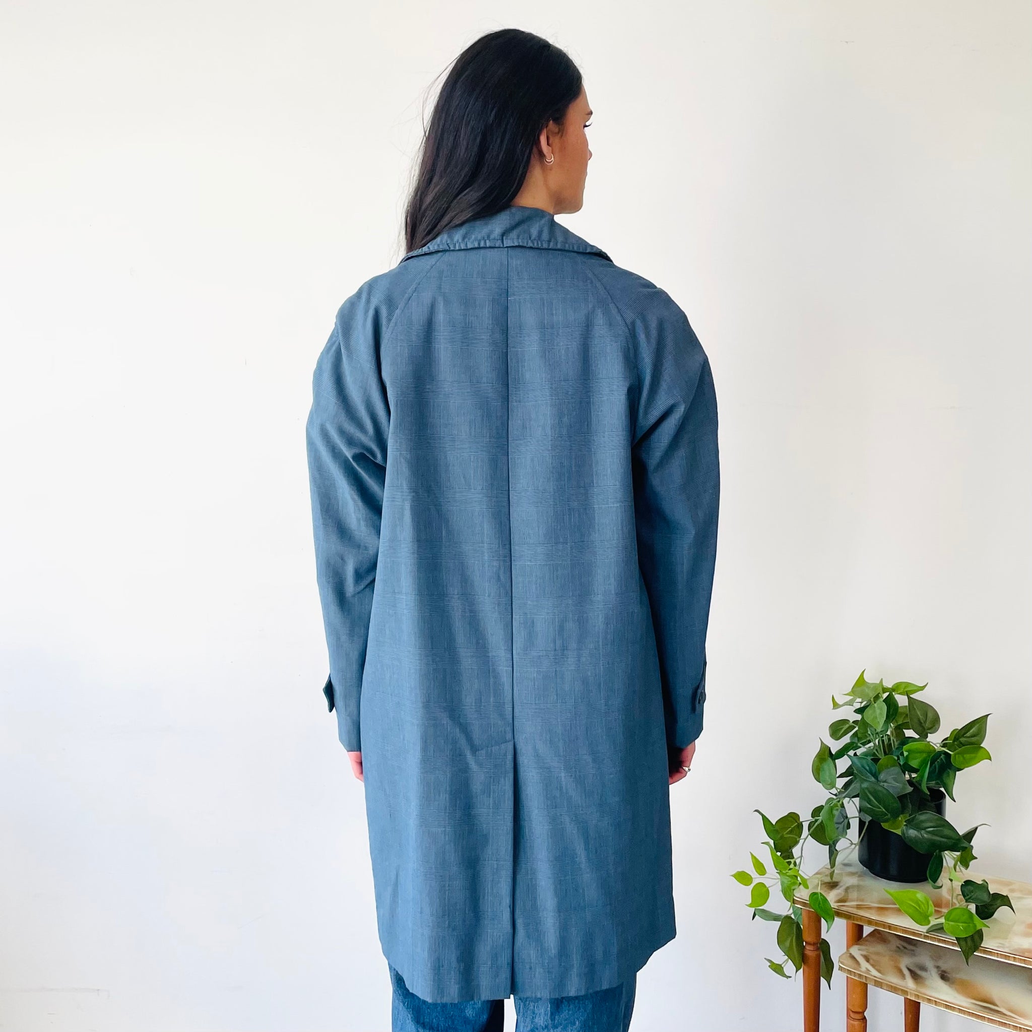 Vintage Checked Coat (M)