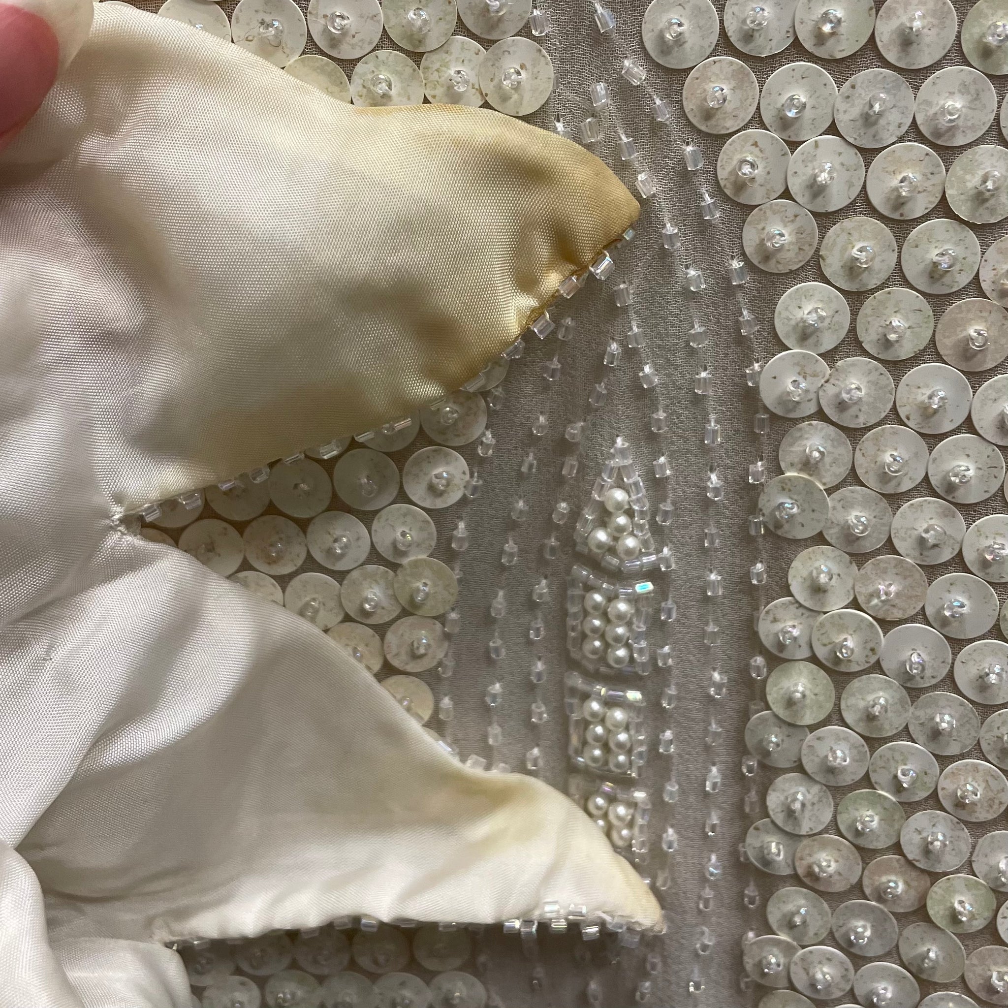 Vintage Silk Sequin Blouse (M)