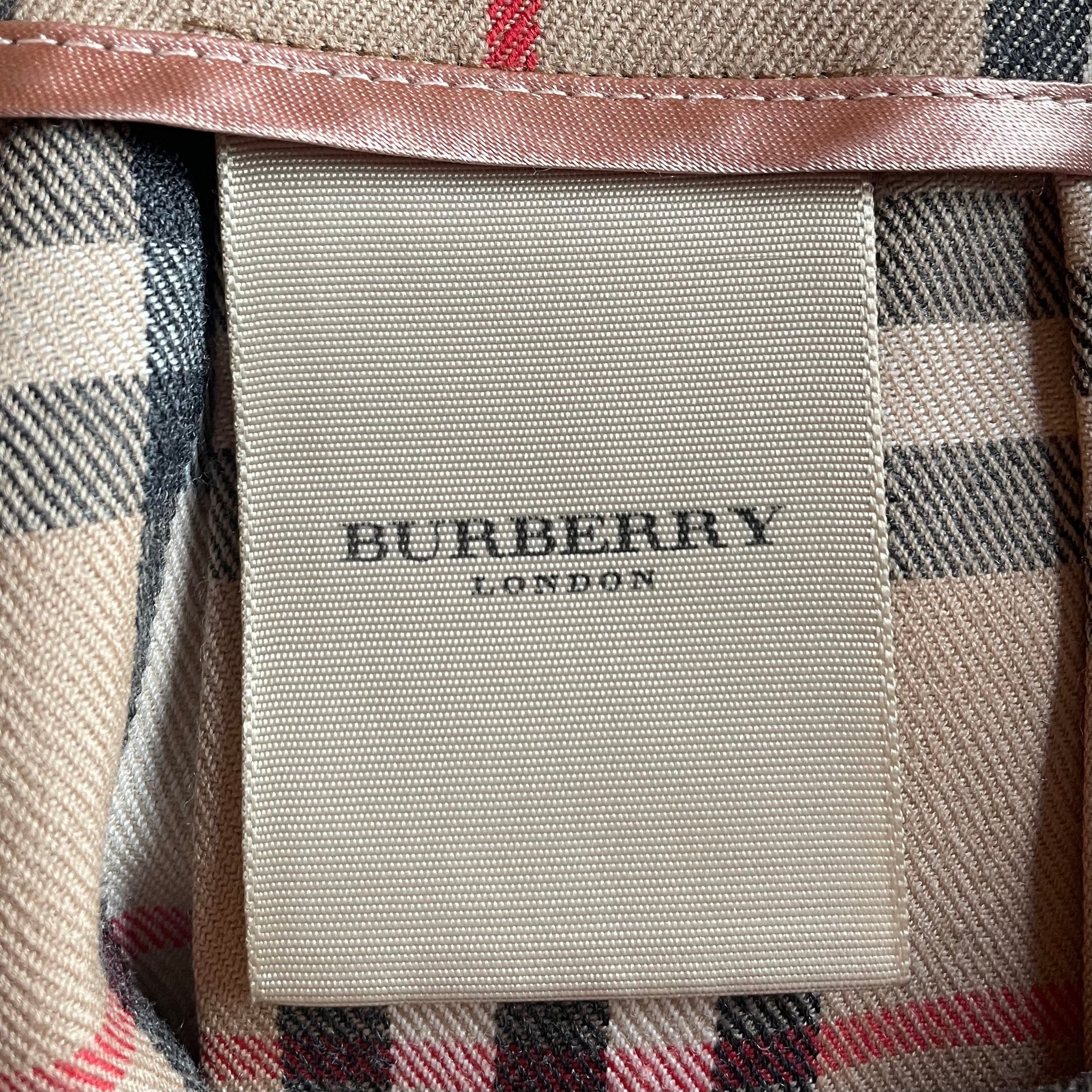 Wool Burberry Style Mini Skirt (S-M)