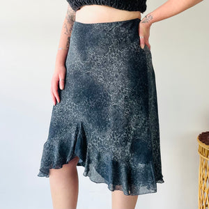 Lace Patterned Midi Skirt (XL)