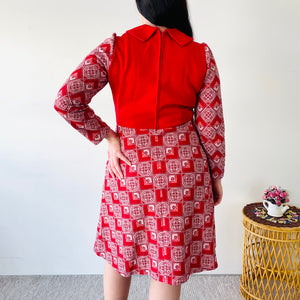Vintage Collared Mini Dress (L)