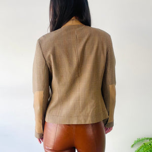 Checked Zip Up Jacket (S)