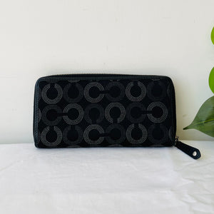 Black Monogrammed Coach Wallet